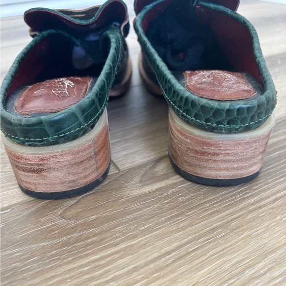 Freebird by Steven Monalisa Green and Brown Leather Mule Shoes Women’s Size 8 - Picture 8 of 14